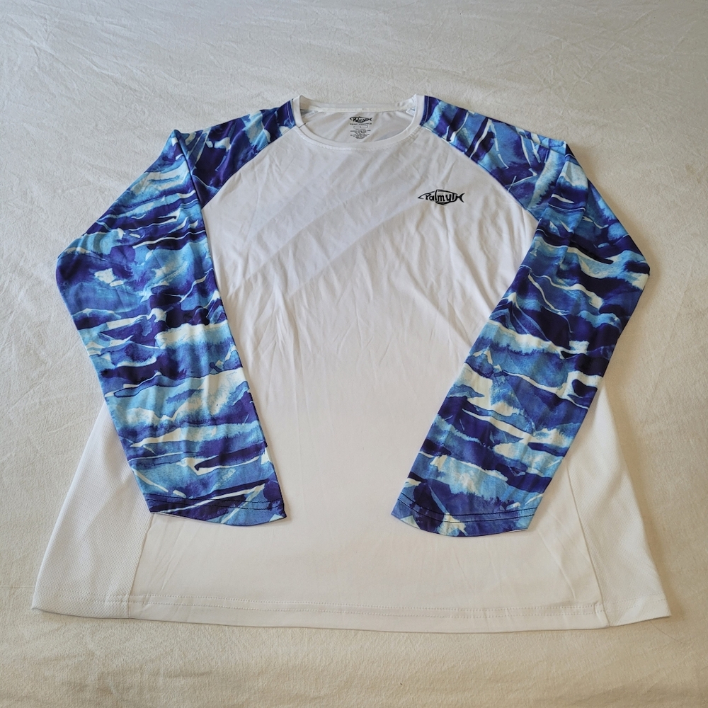 Palmyth Fishing Flag Long Sleeve Sun Protection UV UPF 50+ Shirt Mens Size Large